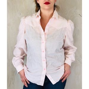 Vintage Pale Pink Western Shirt